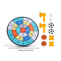 Wall-Mounted Sticky Target Board Safe Sticky Ball Launcher Toy Indoor Throwing Game Child-Friendly for Children, Toddlers, Playroom, Home