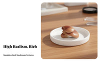 Realistic Mushroom Model Highly Detailed Miniature Model Solid PVC Material Fake Mushroom Decoration for Teachers, Science Project, Classroom