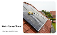Non-Scratch Bristles Solar Panel Cleaning Brush Adjustable Angle Head Photovoltaic Panel Washing Tool Multi-Purpose Water Fed Cleaning Brush Lightweight Aluminum for Maintenance Workers, Homeowners, Professional Cleaners, Rooftops, Roofs, Outdoor