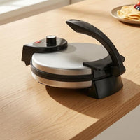 Electric Crepe Griddle Black Handle Round LED Indicators Electric Griddle