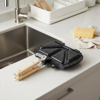 Easy to Clean Non-Stick Sandwich Press Even Heat Distribution Nonstick Toast Mold Aluminum Panini Press for Home Kitchen