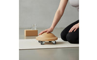 Effortless Gliding Turtleback Glider Anti-Slip Spine Stretching Disc Silent Wheels Wooden Core Training Roller Floor Friendly for Pilates Enthusiasts, Office Workers, Home Gym, Rehabilitation, Mind-Body Practice Studio