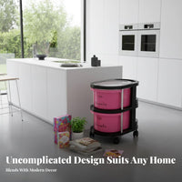 Mobile & Portable Multi-Tier Organizer with Drawers Multipurpose Rolling Multi-Drawer Trolley Space Saving Household Storage 360-Degree Casters for Homeowners, Office Workers, Living Room, Bedroom, Kitchen, Bathroom