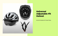Helmet with rear light, adjustable fit