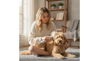 Dog Dryer Brush 2-in-1 Pet Hair Dryer with Brush Pet Grooming Blower Overheat Protection Adjustable Temperature for Dogs
