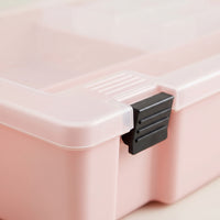 Multifunctional Sewing Thread Storage Box with Lid, Transparent Plastic Organizer for Home Sewing Kits