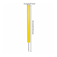 Ground-Inserted Golf Marker Stake Long-Lasting Golf Stake with Metal Spike Weather Resistant Cylindrical for Fairways