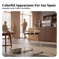Minimalist Design Z-Frame High Seat Retro Aesthetic Bar Stool Integrated Footrest Counter Chair Low Backrest for Cafe Owners, Homeowners, Adults, Kitchen Island, Cafeteria, Dining Room, Office