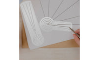 Concentric Circles Mandala Template Translucent Mandala Ruler Cut-out Slots Circle Guide Ruler Plastic