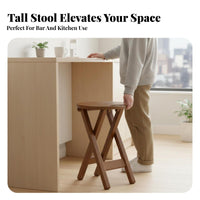 Foldable Padded Round Stool Space-Saving Portable Seat Easy Storage Household Furniture Minimalist Design for Homeowners, Event Hosts, Indoor Use, Kitchen, Dorm Room, Events & Parties