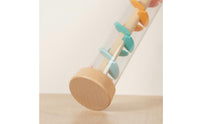 Wooden Waterfall Rhythm Tube Early Educational Wooden Rainstick Smooth Edges Rainmaker Toy for Young Children, Infants