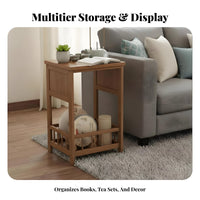 Multi-Tier Tea Stand Space-Saving Storage Rack Slim Design for Bedroom, Students