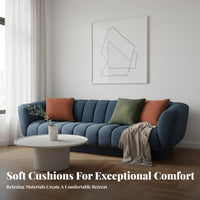 tangerine Two-Seater Sofa two-seasonSeason Use 2-Seater Loveseat Modern Design Couch for Apartment Dwellers, residents, Living Room, Studio Flat, Lounge Area