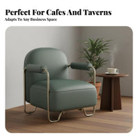 Industrial Design Upholstered Tub Armchair Retro Design Cafe Sofa High-Density Foam Cushion Commercial Furniture Easy to Clean for Restaurant Owners, Interior Designers, Bar, Reception Area, Hotel Lobby