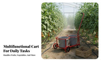 Hand Push Cart Labor Saving Water Jug Trolley Versatile Wheeled Bucket Carrier for Gardeners, Homeowners, Greenhouse, Garden, Farm