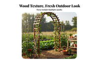 Wooden Garden Arch Outdoor Trellis Arbor Rose Support Solid Wood Weather Resistant Structure Metal Reinforced Suitable for Homeowners Event Planners Pathway Entrance Courtyard Patio