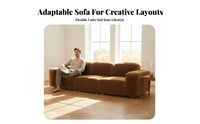 Curved configurable Sofa Small Space suitable for Configurable Chaise Lounge Plush Comfort Living Room Furniture for Home Decorators, Young Adults, Studio Flat