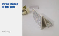 Crystal Business Card Holder, Elegant Desk Organizer, Office Decor, Assorted Colors