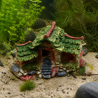 Miniature House Resin Ornament for Bonsai & Micro Landscape Decor
