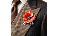 Remembrance Memorial Day Badge Decorative Lapel Badge Gift Accessory Enamel for Veterans Families, Ceremonies, Parades