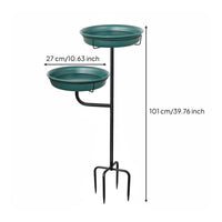 Standing Bird Bath Feeder Antique Bronze Metal Bird Bath Easy to Clean for Patio