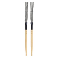 Drumstick with Wire Brush Versatile Multi-Functional Drumstick Non-Slip Drum Brush with Wire Ends for Drummers, Percussionists, Rehearsal