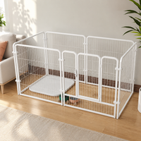 Pet Circle, Dog Cage, Metal Wire, 13mm Tube, With Door, Connectable, For Multi-Dog Households, Puppy Training, White