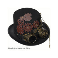 Steampunk Top Hat Costume Accessory Brass Toned Historical Elegance