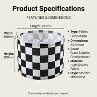 Light Shade with Detachable Grid Pattern for Easy Installation, Textile Lampshade for Table and Ceiling Cloth for Living Room