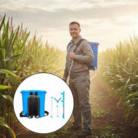 Manual Backpack Soil Amendment Applicator Portable Backpack Soil Amendment Applicator Knapsack Topdressing Tool Adjustable Flow