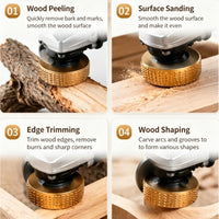 Abrasive Woodworking Grinding Wheel Knurled Angle Grinder Wheel Sharp Grinding Disc Heavy-Duty for Carvers, Workshop