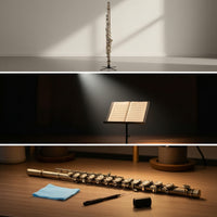 16-Hole Flute Bronze Closed-Hole Flute Split Key Mechanism Mechanism Woodwind for Beginners, Students, Training Lessons, Performance