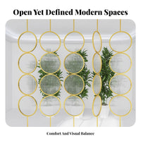 360° Rotation Rotating Fluted Glass Panel Luxury Design Partition Screen Semi-Transparent Room Divider Frosted Translucent for Business Owners, Interior Designers, Office Workers, Entrance Hall, Reception Area, Bedroom, Studio Apartment