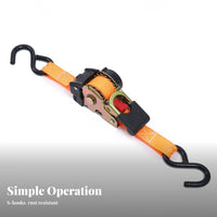 Tangle-Tangle-Less Automatic Tie-down Strap Rust Resistant Hooks Automatic Retracting Tie Downs Easy Release Mechanism for Movers