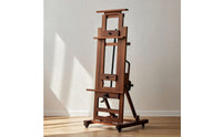 Crank Easel Sturdy Wooden Easel with Wheels Mobile for Artists