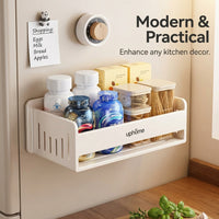 Cabinet Metal Fridge Organizer and Wall for Home Use, Rectangular Refrigerator Storage for Students and Kitchen