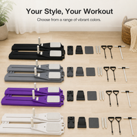 Split Core Trainer Abdominal Exercise Machine with Automatic Rebound for Home Fitness