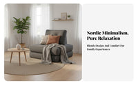 Nordic Aesthetic Modular Block Sofa Small Space Solution Upholstered Pillowy Couch Creamy Aesthetic Living Room Furniture Configurable Layouts for Apartment Dwellers, Young Adults, Interior Designers, Lounge Area