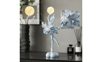 Ballerina Figurine with Glowing Sphere Elegant Ballerina Statue with Light Ballet Girl Figurine Decorative for Dance Lovers