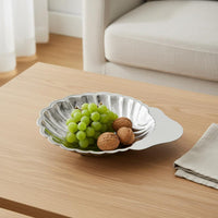 Shaped Bowl Nordic Style Stainless Steel Wave-Shaped Serving Tray Decorative Deep Serving Plate for Showroom