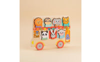 Animal Matching Toy Car Child-Centered Wooden Animal Threading Toy Wood Children's Game for Infants