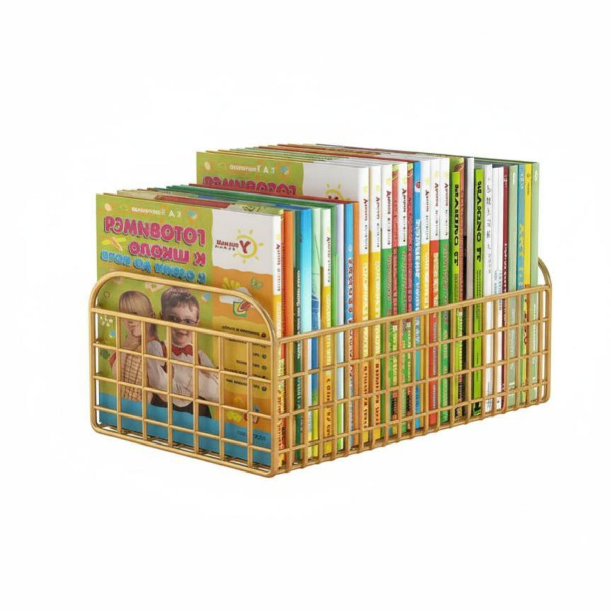 Wheeled Book storage container Space-Saving Desktop book organizer Large Capacity for Home, Parents