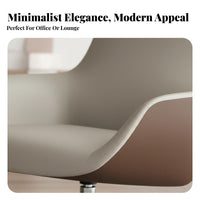 Italian aesthetic Upholstered rotating Armchair Minimalist Design Oversized rotating Barrel Chair Deep Seat Indoor Seating Wraparound backrest for Business Owners, Interior Designers, Reception Area, Office, Living Room, Bedroom