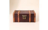 Storage Chest with Lid Antique-Style Jewelry Box Rustic Box with Lock for Desk