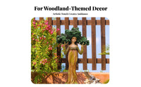 Mother Nature Statue Resin Craft Mother Nature Statue Mythological Decor Figurine for Fantasy Lovers, Gardeners, Garden, Bookshelf