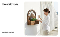 Wall Mounted Planter Easy to Install Hanging Wood Flower Box Rustic Wall Flower Holder Multipurpose House Decoration Lightweight