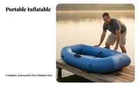 Individual Inflatable Fishing Raft Wear-Resistant Portable Fishing Raft Inflatable Buoyant Tube Foldable Belly Boat