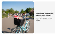 Rainproof Plastic Bike Basket with Lid Sturdy Plastic Bike Basket Easy Install for Commuting