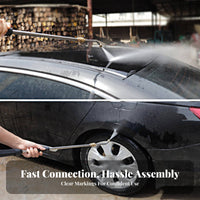 Quick Connect Angled Spray Lance Multi-Purpose Curved Pressure Washer Extension Stainless Steel Construction for Car Owners, Homeowners