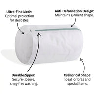 Bras and Baby Clothes Laundry Bag Mesh for Delicate Washing, Thickened Fine Protection for Housewives, Extra Large with Zips, Polyester Net 180-195